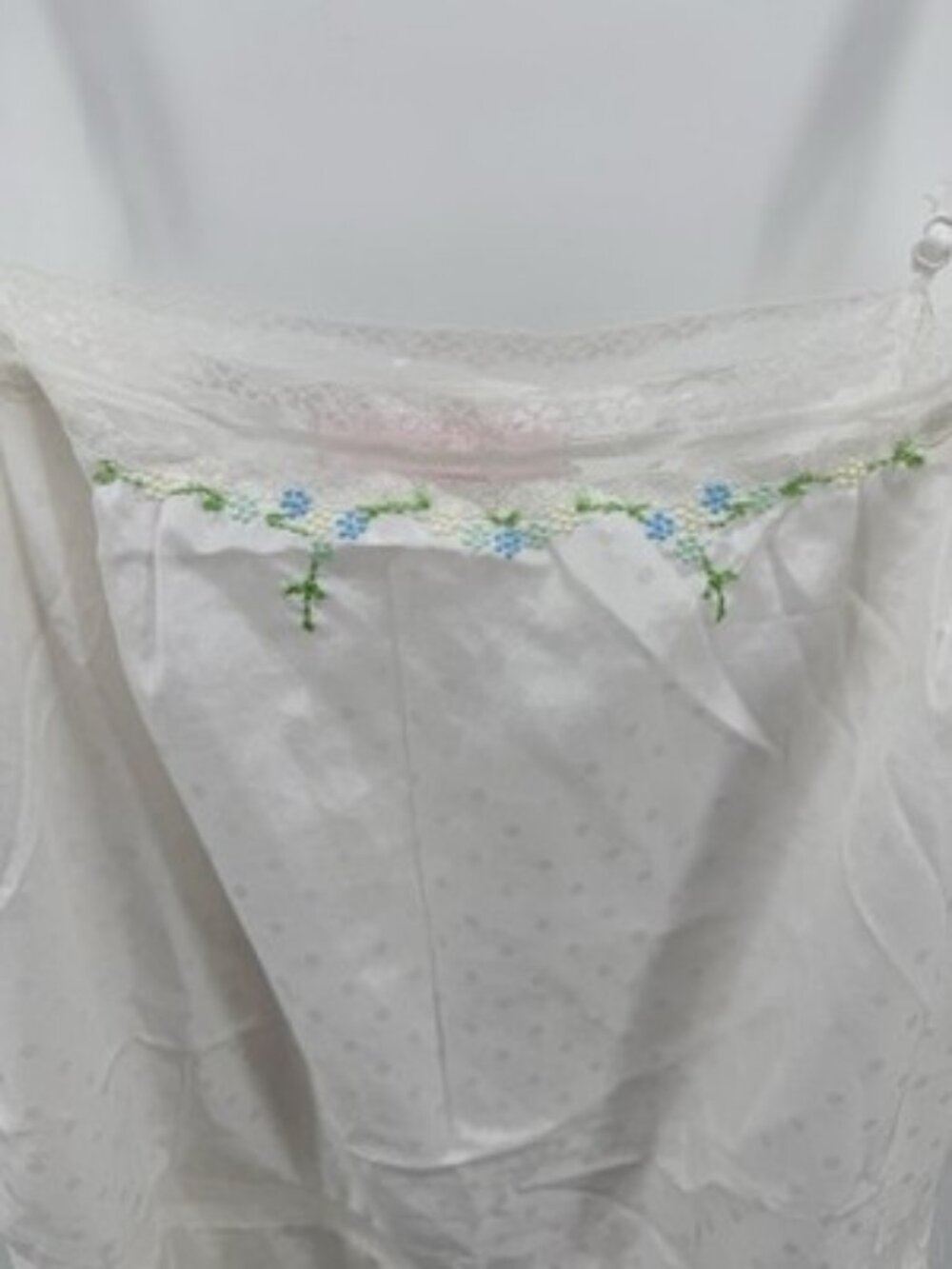 Victoria’s Secret Angels White Lace Embroidered Chemise Slip Dress L Large - Picture 4 of 6